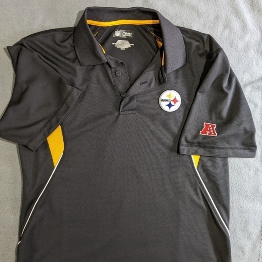Pittsburgh Steelers NFL Team Apparel polo 100% polyester size medium